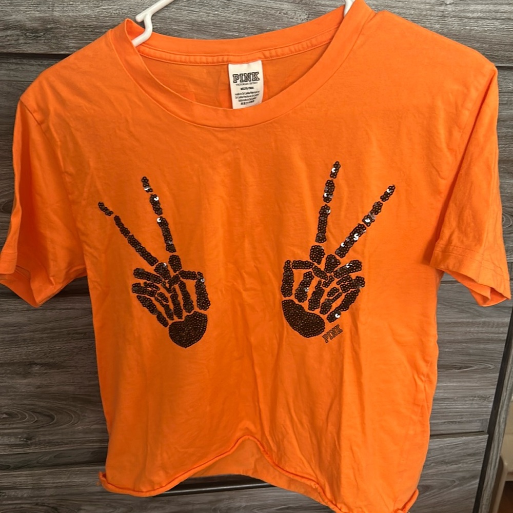 Victorias Secret Skull Halloween Tee Shirt